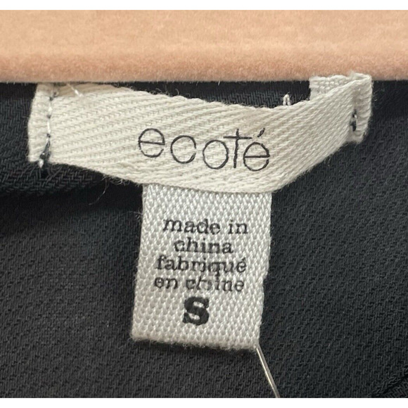 Ecote Shirt Womens Small Black Gold Sheer Embellished Urban Outfitters Cut Out - Picture 3 of 10